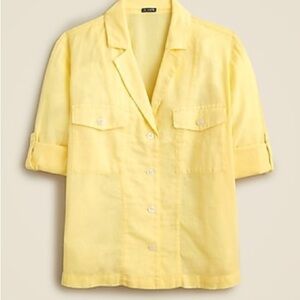 J Crew Camp Collar Linen Shirt